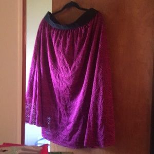 LuLaRoe Lola magenta lace skirt